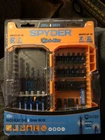 New Sealed Spyder Mach-blue Drill & Driver Bit Kit 30 Piece Metallic 19032. Price: $35.00.