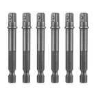 6 Pack 1/4 Inch Square Socket Adapter Bits For Drill And Impact Driver - Powe... New. Price: $15.96.