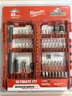 Milwaukee Shockwave Ultimate Fit Impact Bit Set 45 Piece 48-32-4023 New. Price: $34.97.