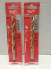 Milwaukee 48-89-2224 Thunderbolt Titanium Coated Drill Bits 27/64" New Metal. Price: $19.95.