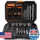 Valkynos 26 Pcs Bolt Extractor Kit Left Hand Drill Bit Reverse New. Price: $71.03.