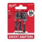 Milwaukee Socket Adapter Set Impact Duty Hex Shank 1/4 1/2 3/8 In. Driver Pack New. Price: $14.65.