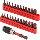 Premium 25-PIECE Allen Key Drill Bit Set Durable Wrench One Size, Red New. Price: $13.35.
