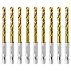 3/16" Hex Shank Titanium Hss Twist Drill Bits, 10PCS By Lu&mn New. Price: $22.00.