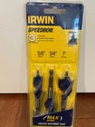Irwin Speedbor Max Tri-flute Bit Set Pcs 5/8, 3/4, 1" (4" Length) New. Price: $13.99.