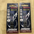 Packs Of Bosch 50X Life Square Recess Power ITDSQ1202 (4 Bits) Driven New. Price: $12.50.