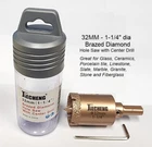 1-1/4" (32MM) Brazed Diamond Hole Saw With Center Drill Box Of New. Price: $15.95.