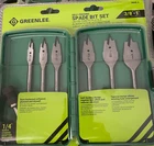 Greenlee Self-feeding Spade Bit Set 3/8"-1" With Quick Change Adapter New. Price: $35.00.
