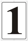 I-cowfun Premium Aluminum Number Signs 1, Metal 12" X 8", New. Price: $11.57.