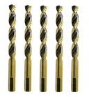 Hss Drill Bit Set 1/2" Jobber Twist Parabolic Flute Black/gold Steel METAL-5PCS New. Price: $37.10.