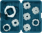 Bosch RA1128 8-PIECE Router Template Set With Included Storage Case And Threaded New. Price: $39.89.
