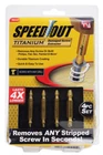 Ontel Speed Out Titanium Damaged Screw Extractor 4-PIECE Set Works Wth Any Drill New. Price: $15.49.