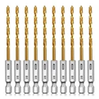 Titanium Twist Drill Set, 10 Pcs 1/8" Hex Shank High Speed Ste... New. Price: $38.22.