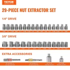 Bolt Extractor Set, 29-PIECE And Remover Nuts Screws New. Price: $58.99.