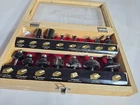Case Skil 91015 Piece Trim Router Bit Set 1/4" Missing Straignt 2 Flute Used. Price: $17.98.