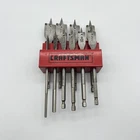 Craftsman Spade Wood Drill Bit Set 10PC. W/ Metal Storage Rack Used. Price: $22.00.