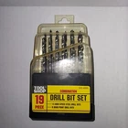 Tool Shop 19 Piece Combination Drill Bit Set Brand New Plastic Storage Case. Price: $15.00.