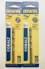 2 Irwin 15/64" Cobalt Drill Bits 3016015 Split Point Jobber Hardened Steel New. Price: $9.99.