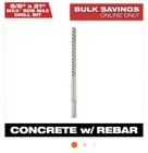 Milwaukee 5/8 In. 21 4-CUTTER Sds-max Carbide Drillbit #48-20-8418 Open. Price: $60.99.