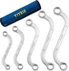 Offset S-style Box End Set, 5-PIECE, Chrome Vanadium Steel, 10X11MM, 12X13MM, New. Price: $33.93.