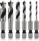 11401A 6 Piece Brad Point Drill Bit Set, Stubby For Wood, 1/4" ... New. Price: $25.91.
