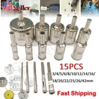 15PCS Diamond Hole Saw Drill Bit Set Glass Ceramic Tile Cutting Tool 3-42MM New. Price: $10.95.