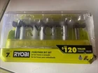 Ryobi A9FS7 Forstner Bit Set Pieces With Hard Case Open. Price: $30.00.