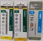 Master Mechanic - Cobalt Drill Bits 13/64 1/8 1/16 Pack New. Price: $12.95.