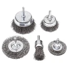 Edward Tools Wire Brush For Drill Set - Pro 5 Piece Cup With End New. Price: $16.38.