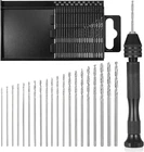 Metric Mini Micro Drill Bit 0.3-1.6 Mm Pin Vise Hand Set 21 Pcs New. Price: $12.13.