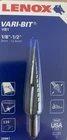 Lenox 30881-VB1 Vari-bit Step Drill 1/8-INCH To 1/2-INCH With 1/4" Shank New. Price: $19.99.