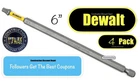 4 Pack Dewalt Maxfit Ultra 6IN T25 Torx Drill Bit Set Impact Ready T-25 6" New. Price: $19.77.