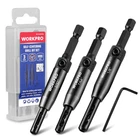 Workpro 3-PIECE Self Centering Drill Bit Set, Durable Hss Vix With Hex Key, New. Price: $23.47.