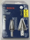 Bosch IMSDC002 Pc. High-speed Steel Impact Tough Turbo Step Drill Bit Set New. Price: $49.99.