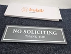 (qty 3) Kubik Letters No Soliciting Sign For House Front Door Dark Grey Metallic Open. Price: $14.94.