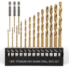 Comoware Titanium Twist Drill Bit Set - 16 Pcs Hex Shank High Speed Steel For... New. Price: $16.70.
