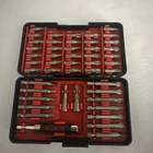 Bosch 47-PIECE Drill/screwdriver Bit Set PH3, PH2, PH1, S3, S2, 1/4, 5/16, T25. Used. Price: $15.00.