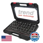 Trend 50 Piece Router Bit Starter Set 1/4 Inch Shank Tungsten Carbide Tipped New. Price: $157.25.