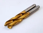(2) YG1 #3 Stub Length Drill Bit 135 HSSCO8 Cobalt 2-3/8" Oal .2130" Tin Coated New. Price: $6.95.