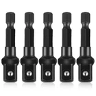 Adapter For Impact Driver 5PCS Black Drill Socket 1/4 3/8X50MM New. Price: $12.25.