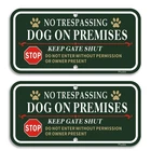 Pack No Trespassing Dog On Premises Keep Gate Shut Sign, 12 X 6 Inch Rust F... New. Price: $22.79.