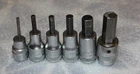 4-STAHLWILLE 49 & 2 Hazet 8801 Hex Bit 3/8 Drive Sockets Metric Used. Price: $30.00.