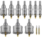 Kolvoii 12 Pcs Tct Hole Saw Kit For Hard Metal, 5/8"-2-1/8" Inch Tungsten Carbid New. Price: $70.32.