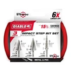 Diablo DSDS003 Impact Step Drill Bit Set (3-PIECE) New. Price: $80.00.