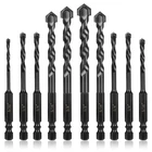10PCS Masonry Drill Bit Set 3/16"-1/2", Professional 1/4" Hex Shank Concrete New. Price: $16.73.