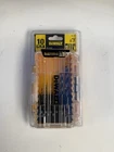 Dewalt DWA1180 Black & Gold Steel Bit Set, 10-PIECE For Drilling, New. Price: $13.25.