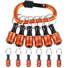Facaincxs 6PCS Bit Holders Keychain, 1/4 Inch Hex Shank Small, Orange New. Price: $11.75.