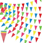 Tatuo 820 Ft 500 Pcs Pennant Banner String Hanging Triangle Bunting Flag... New. Price: $22.92.