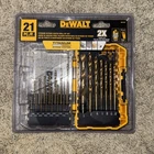 Dewalt Titanium Nitride Coated Pilot Point Drill Bit Set 21 Pc Piece DW1361 Case New. Price: $19.88.