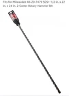 Lot (2)MILWAUKEE 48-20-7479 Sds+ 1/2 In. X 22 24 IN2-CUTTER Rotary Hammer New. Price: $47.50.